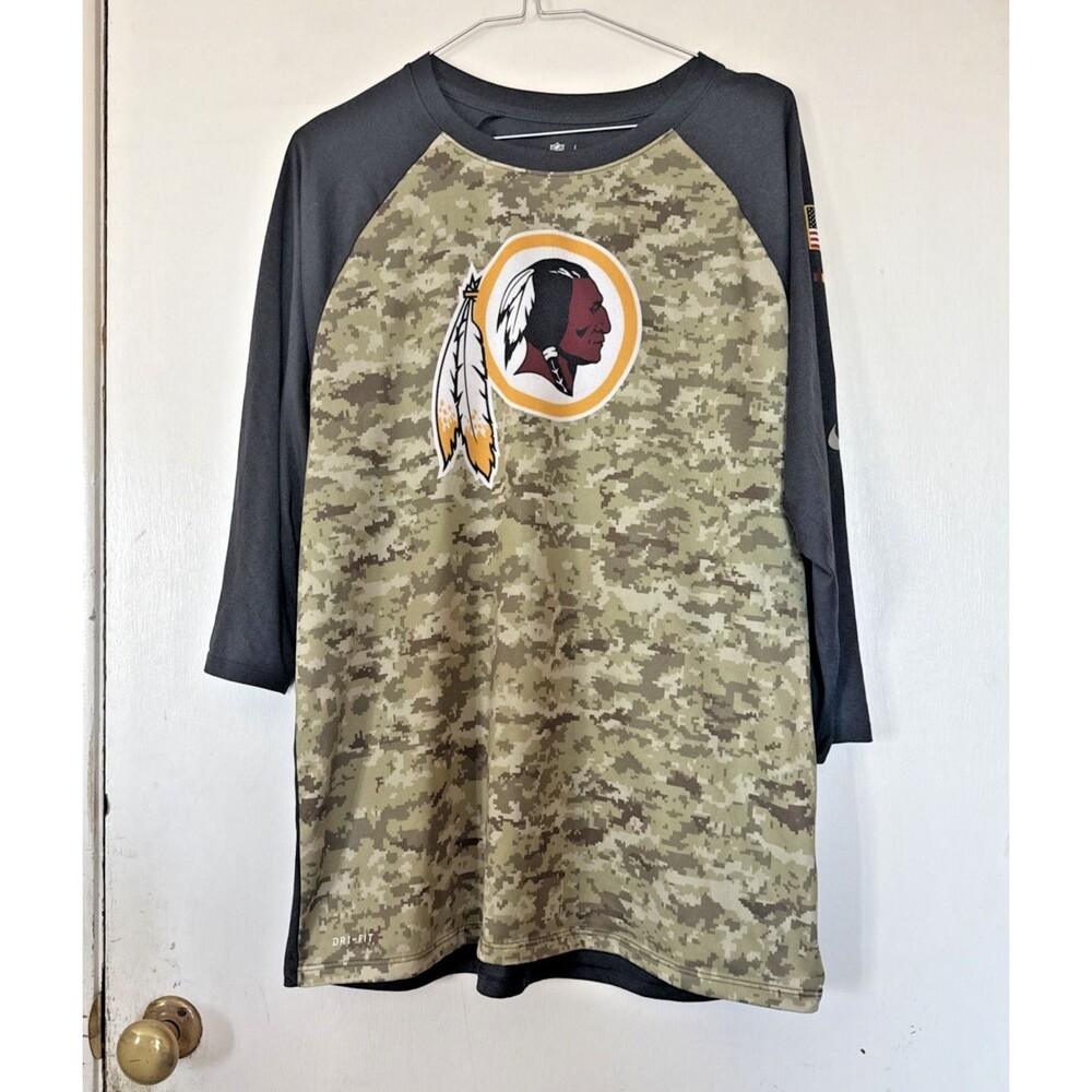 Nike Washington Redskins Salute To Service On Field Dri-Fit Shirt Camo | Large
